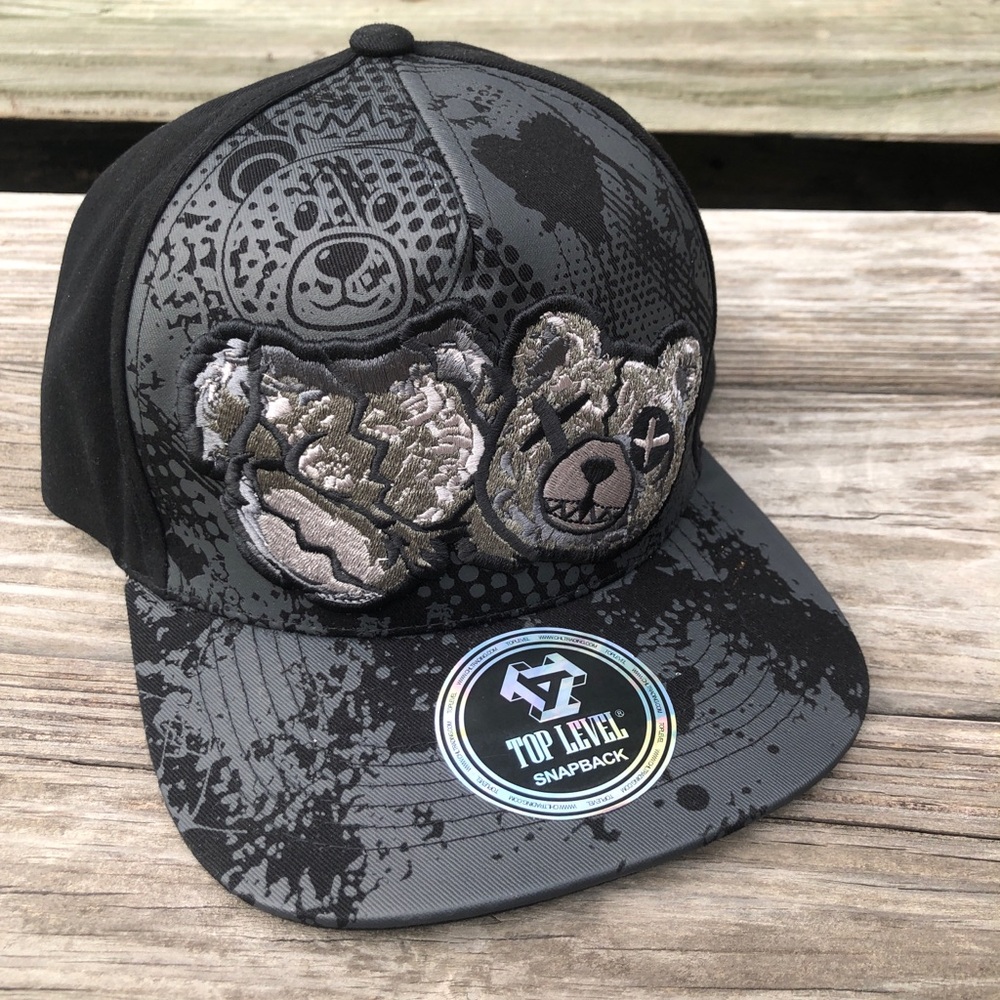 Hustle Bear New Leader TL Snapback Bear Head Attitude Adult Adjustable Cap Hat